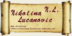 Nikolina Lučanović vizit kartica